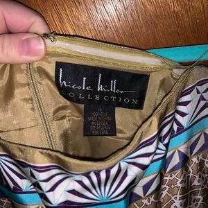 Nicole Miller Silk geometric patterned dress